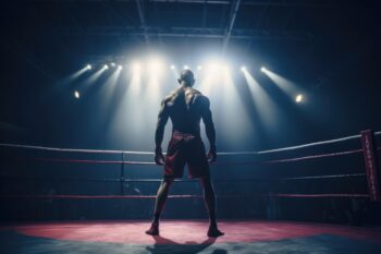 Boxer in boxing ring