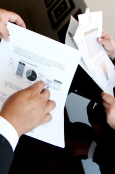 sales recruiters viewing business development document