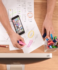 employee working on document